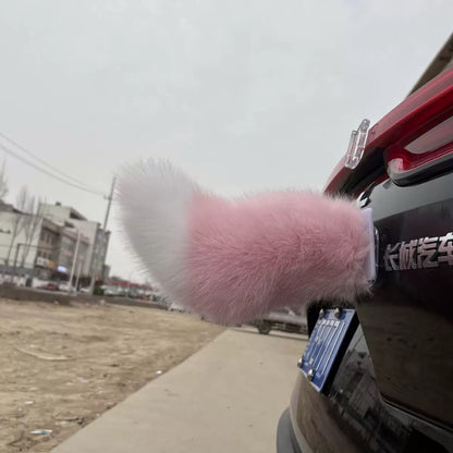 Tail Rush – Electric Wagging Fur Tail for Car & Bike | Voice & Remote Control