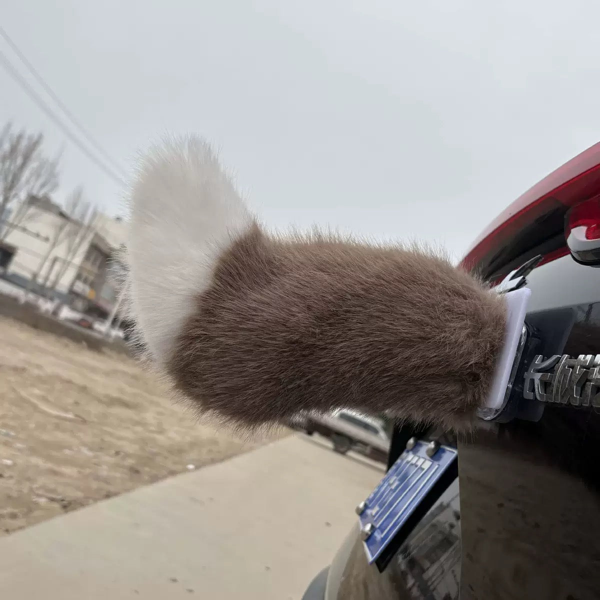 Tail Rush – Electric Wagging Fur Tail for Car & Bike | Voice & Remote Control