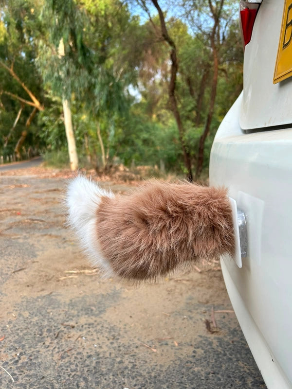 Tail Rush – Electric Wagging Fur Tail for Car & Bike | Voice & Remote Control