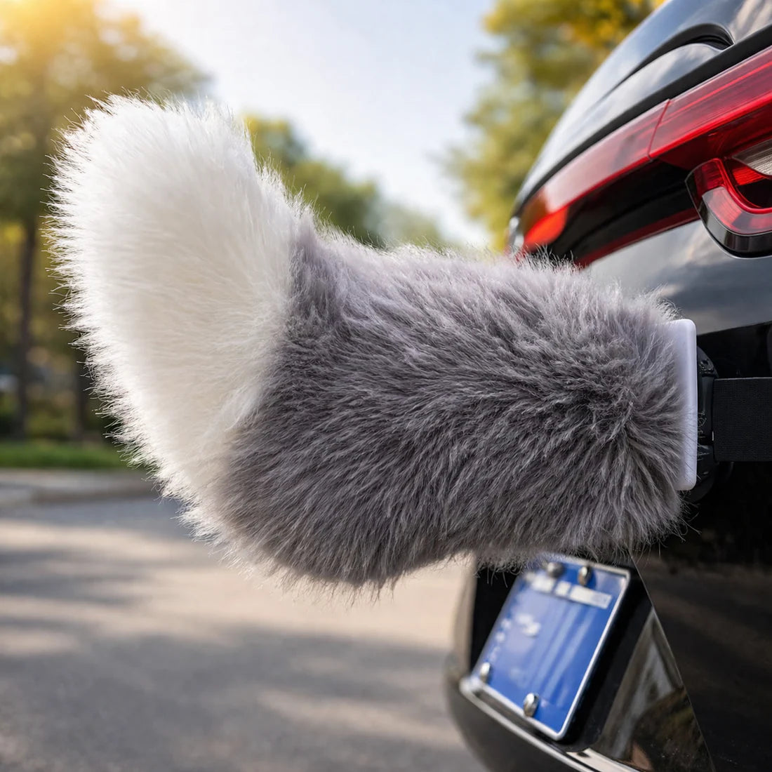 Tail Rush – Electric Wagging Fur Tail for Car & Bike | Voice & Remote Control